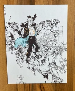 Stampa SuperM Tiger Inside Shinee Taemin 8,5 x 11" artista Kim Jung Gi foto arte - Foto 1 di 4