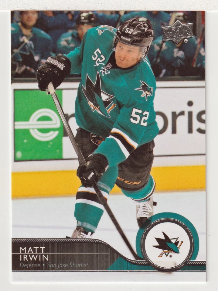 Matt Irwin - San Jose Sharks (Hockey Card) 2014-15 Upper Deck # 159 Mint - Image 1 of 1