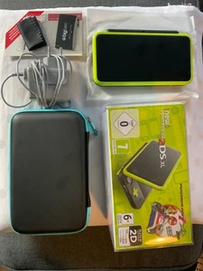 New Nintendo 2DS XL + OVP mit Mario Kart 7 - Schwarz/Grün *wie neu* - Bild 1 von 1