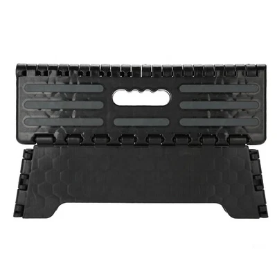 Portable Folding Step Stool Black Step Ladder for Elderly Pregnant Bathroom Trav - Image 1 of 4