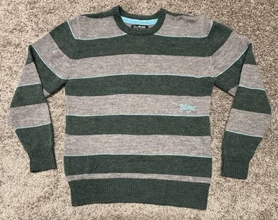 VTG Billabong Sweater Mens L Wool Jumper Grunge Y2K Knit Surf Skate Emo Striped - Image 1 of 4