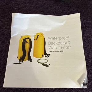 Waterproof Dry Backpack With Water Filter And Shower Attachments New - Picture 1 of 6