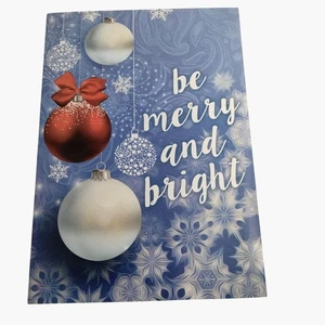 Christmas Card Mailing Service Be Merry Bright  Snowflake - Picture 1 of 8