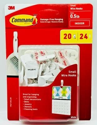 LOT of 10 - 3M Command Damage Free Hanging Strips 20 Hooks & 24 Strips - NEW - Image 1 of 3