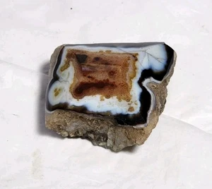 Natural Banded Lace Agate Small Polished Specimen Unique 3" X 3" X 1" - Picture 1 of 4