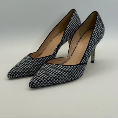 Zapatos de salón en punta de lana pata de gallo Colette d’Orsay colección J.Crew azul marino/marfil 9,5 Foto 1 de 4