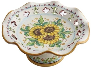 CENTROTAVOLA ALZATA MEDIA IN CERAMICA DEC GIRASOLE ART 4 - Picture 1 of 1