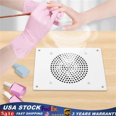 Aspiradora de uñas de mesa blanca 110 V con incrustación colector de polvo de uñas de escritorio Foto 1 de 4