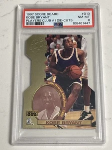 1997 Score Board Players Club #1 Die-Cuts #D13 Kobe Bryant PSA 8 NM-MT LOW POP! - Picture 1 of 2