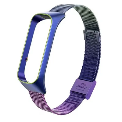 Pulsera Samsung Galaxy Fit 2 Correa Metal Arco Iris Malla Banda Pulsera Iridiscente Foto 1 de 4