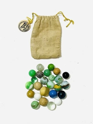 Lote de canicas de arcilla y vidrio vintage y antiguas Foto 1 de 4