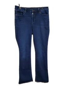 Old Navy Damen Mid Rise Kicker Bootcut Jeans dunkle Waschung Größe 12 - Bild 1 von 5