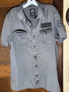 Hart & Huntington - Four Bar - Moto Life - Short Sleeve Button Down Shirt - L - Picture 1 of 6