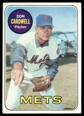 Don Cardwell 1969 Topps #193 New York Mets VG - Imagem 1 de 2