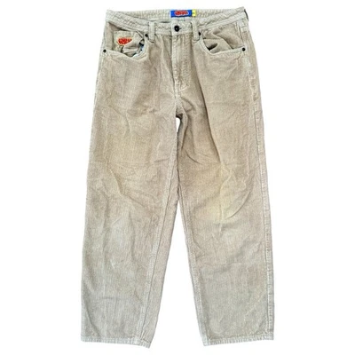 Pantalones de pana vintage Y2K Empyre 32x28 beige caqui pierna recta calce relajado Foto 1 de 4