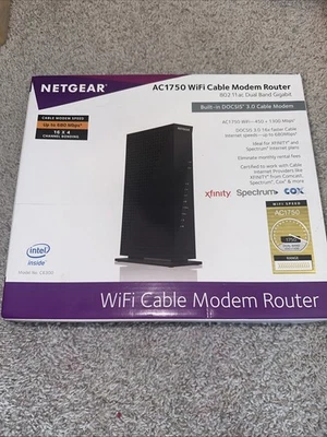 NETGEAR AC1750 WiFi Cable Modem Router Built-In DOCSIS 3.0-Model C6300 - Image 1 of 4
