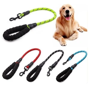 Short Training Dog Leash Soft Strong Heavy Duty Dog Lead with Padded Handle - Picture 1 of 15