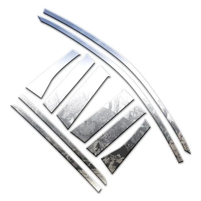 Paquete de ventana cromada FX de lujo de 10p (con postes) para Mitsubishi Outlander 07-09 Foto 1 de 4