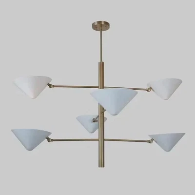 6 Abat-Jour Stilnovo Moderne Lustre Italien Plafond Pendentif Clair Noël Cadeau - Photo 1/4