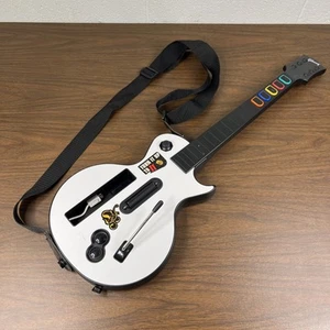 Nintendo Wii Guitar Hero Controller Gibson Les Paul Red Octane Tested White - Picture 1 of 8