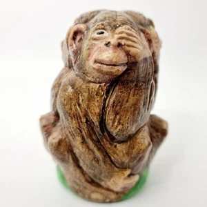 VTG CERAMIC THREE 3 WISE AND CHEEKY MONKEYS NO SEE NO HEAR NO SPEAK NO EVIL RARE - Picture 1 of 13