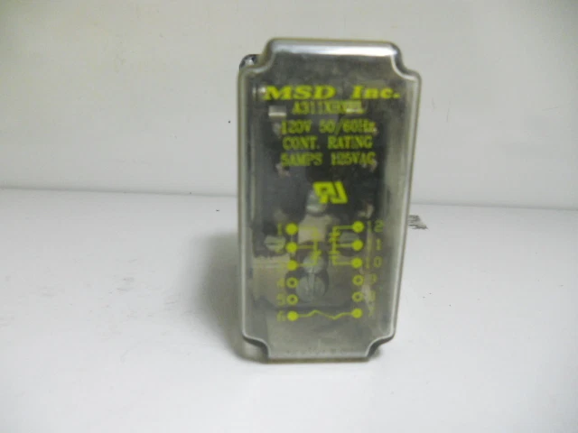 MSD INC. A311XBXPL RELÉ USADO 120V A311XBXPL Foto 1 de 1