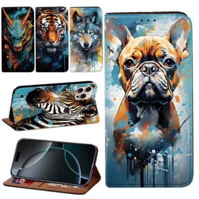 Leather Stand Wallet Cover Case FIT Apple iPhone XR/SE/6/7/8/11/12/14/16/Pro/Max - Image 1 of 4