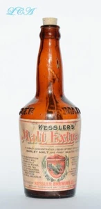 Pre-pro KESSLER MALT beer bottle w/ RE-furbished label HELENA MONTANA blown BIM - Picture 1 of 5