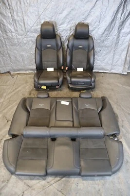 2017 CADILLAC CTS-V LT4 6.2L FABRICANTE DE EQUIPAMENTO ORIGINAL COURO PRETO DIANTEIRO N ASSENTOS TRASEIROS - Imagem 1 de 4