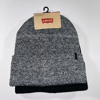Pack de 2 gorros Levi’s negro/gris ¡NUEVO! Foto 1 de 3