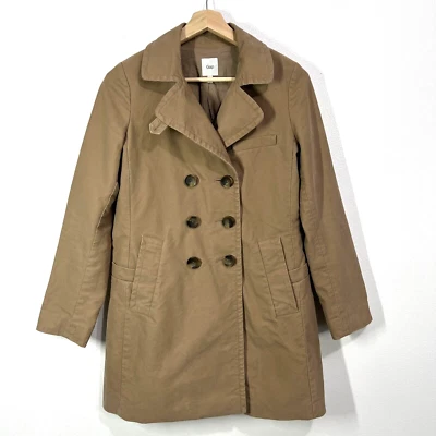 Abrigo Parka GAP Doble Pecho Forrado Mujer Mediano Beige Algodón Preppy Clásico Foto 1 de 4