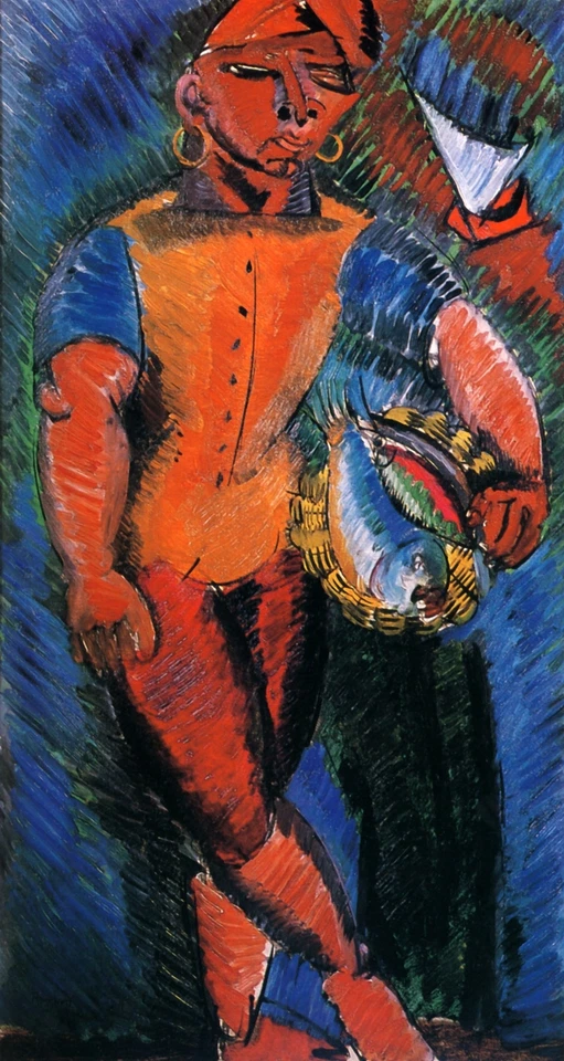 Impressão artística de arquivo Raoul Dufy The Napolitan Fisherman 1914 17"x 22" - Imagem 1 de 1