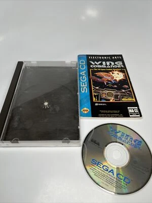 Wing Commander (Sega 1994) CD, Case, Manual 3D Space Combat Simulator Video Game - Image 1 of 4