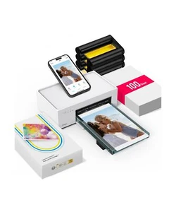 Liene M100 Stampante Fotografica 4x6", Stampante Telefonica 100 Fogli e 3 Cartucce, Completa... - Foto 1 di 9