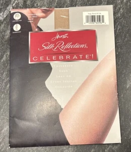 Hanes Silk Reflections Celebrate Glitzereffekt Strumpfhose Kupfer Größe EF Neu in Verpackung - Bild 1 von 5