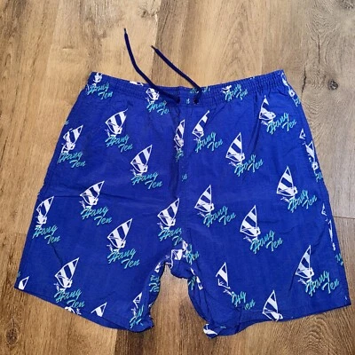 Bañador Pantalones Cortos Hang Ten De Colección Para Hombre Mediano Estampado Completo Surf Años 80 90 De Colección Foto 1 de 4