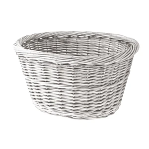 Basket for Bike Bicycle in Wicker Oval 36x30x20h White NEW RMS - Picture 1 of 2