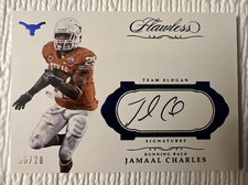 2022 Flawless Collegiate Jamaal Charles Team Slogan Auto Autograph #6/20