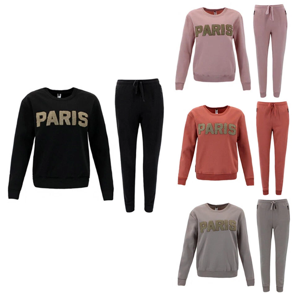 FIL Women's Fleece Tracksuit 2pc Set Loungewear Pullover Track Pants - PARIS - image 1 of 1