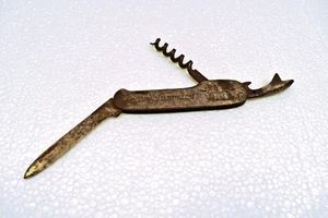 Vintage Cognac Castillon Advertising Folding Tool with Corkscrew France Opner - Picture 1 of 12
