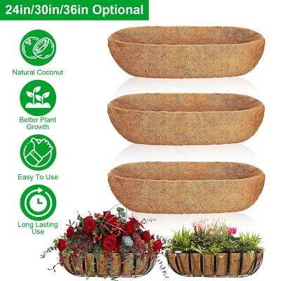 3 piezas revestimientos de coco para jardineras jardineras herramientas de 24 pulgadas/30 pulgadas/36 pulgadas Foto 1 de 4