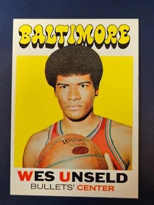 Tarjetas de baloncesto Topps 1971-72 #95 Wes Unseld Baltimore Bullets - Imagen 1 de 2