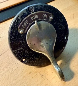 1914 1915 1916 FRANKLIN HUPP BASCO OFF/DIM/ON LIGHT SWITCH DASH 1918 1919 1920 ? - Picture 1 of 13