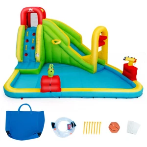 Inflatable Splash Water Bounce House Jump Slide Bouncer Kid Without Blower - Picture 1 of 6