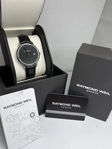 NEW Raymond Weil Men's Date Watch 5485 Toccata Swiss Quartz Black Dial B/P - Picture 1 of 12