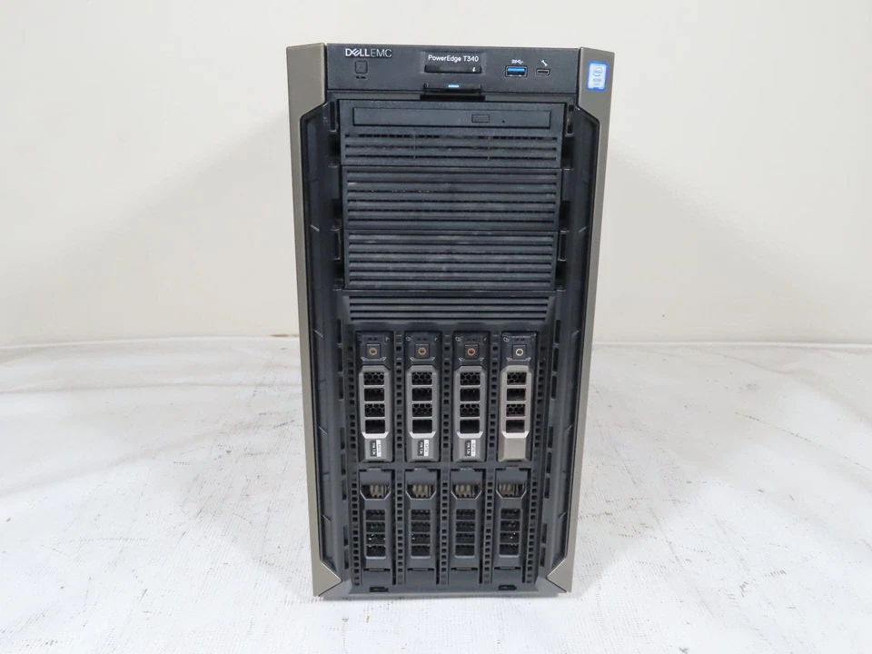 Dell PowerEdge T340 Tower Intel E-2124 3.3Ghz 16GB Ram 4x 2TB SAS H330 2x 495w - Image 1 of 4