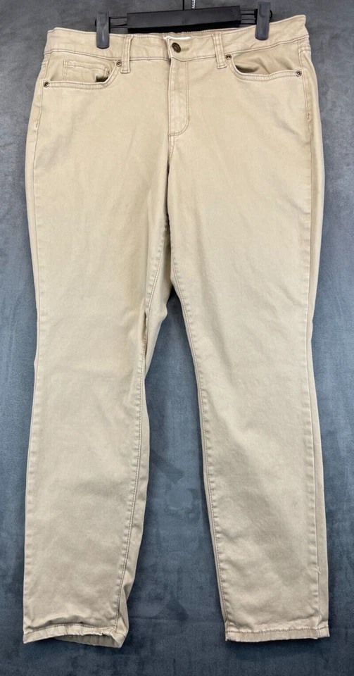 Sonoma Khaki Pants - Womens Size 14 Skinny - Beige - Cotton Blend (1291) - Image 1 of 4