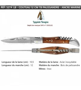 Couteau Pliant n° 5274 TB ANCRE MARINE LAGUIOLE BOUGNA - Imagen 1 de 1
