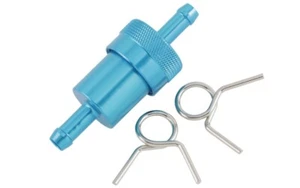 Emgo Anodized Aluminum Fuel Filter - Blue - 5/16" - 14-34431 - Picture 1 of 1