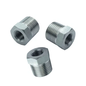 3 Pcs Stainless 304 Reducing Hex Bushing Reducer 3/8" NPT Male x 1/8" NPT Female - Picture 1 of 2